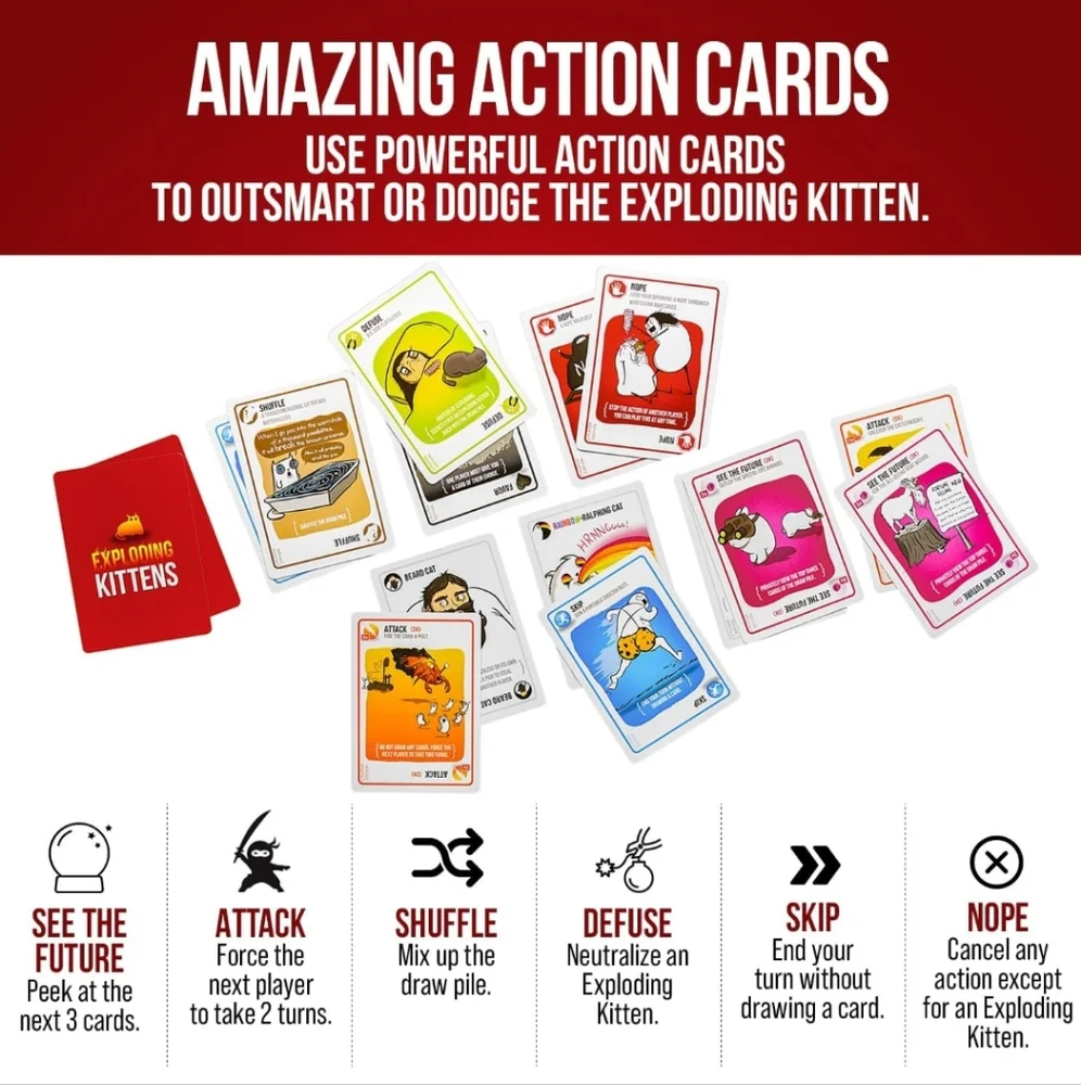 Exploding Kittens New Card Game - Picture 5 of 8